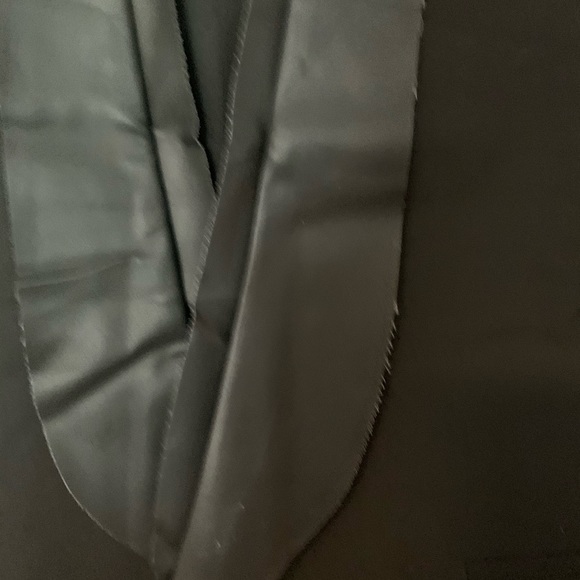 ASOS Longline Raw Cut Leather/Canvas Vest - Picture 2 of 3